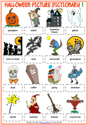 vocabulary halloween worksheet